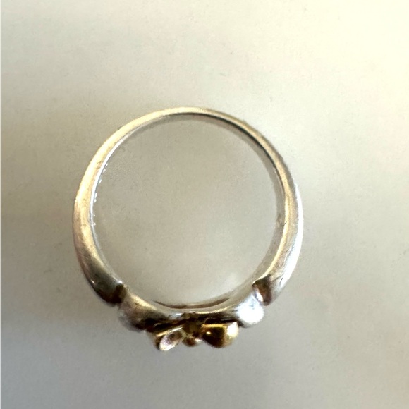 Tiffany & Co Paloma Picasso Loving Heart Ring 925 & 18K Gold Bow Sz 4 - Picture 7 of 9